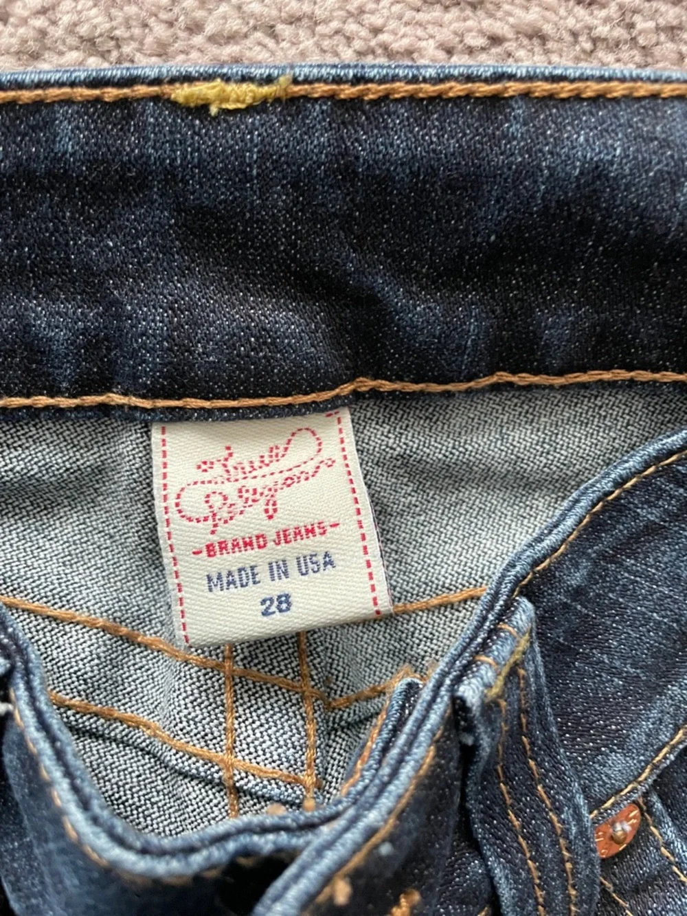 True religion Dark Blue Straight-Leg Women's Jeans - Picture 2 of 3